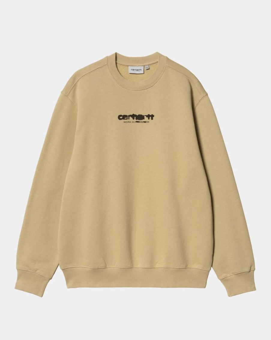 Maend Carhartt WIP | Ink Bleed Sweatshirt | Sable / Tobak (Stenvasket)