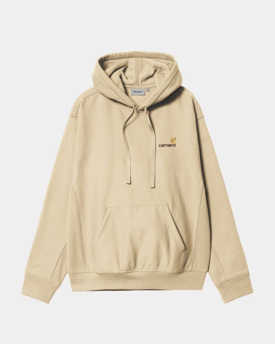 Maend Carhartt WIP | American Script Sweatshirt Med Haette | Rattan