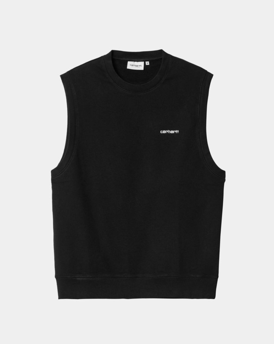 Maend Carhartt WIP | Script Vest Sweatshirt | Sort