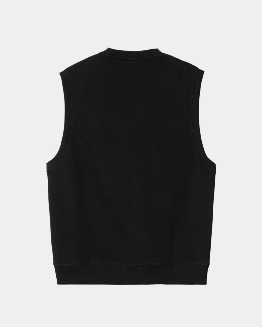 Maend Carhartt WIP | Script Vest Sweatshirt | Sort