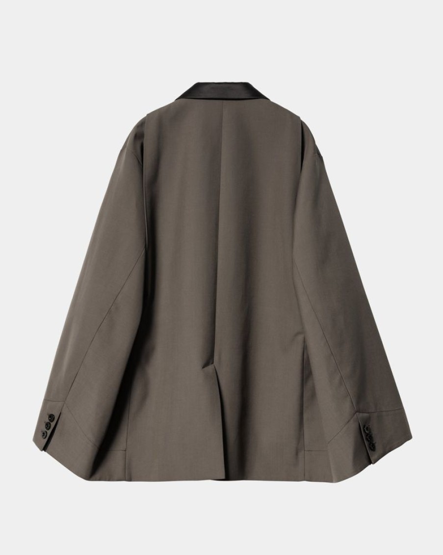 Kvinder Carhartt WIP | Sacai X Carhartt Wip Suiting Bonding-Jakke Til Kvinder | Taupe