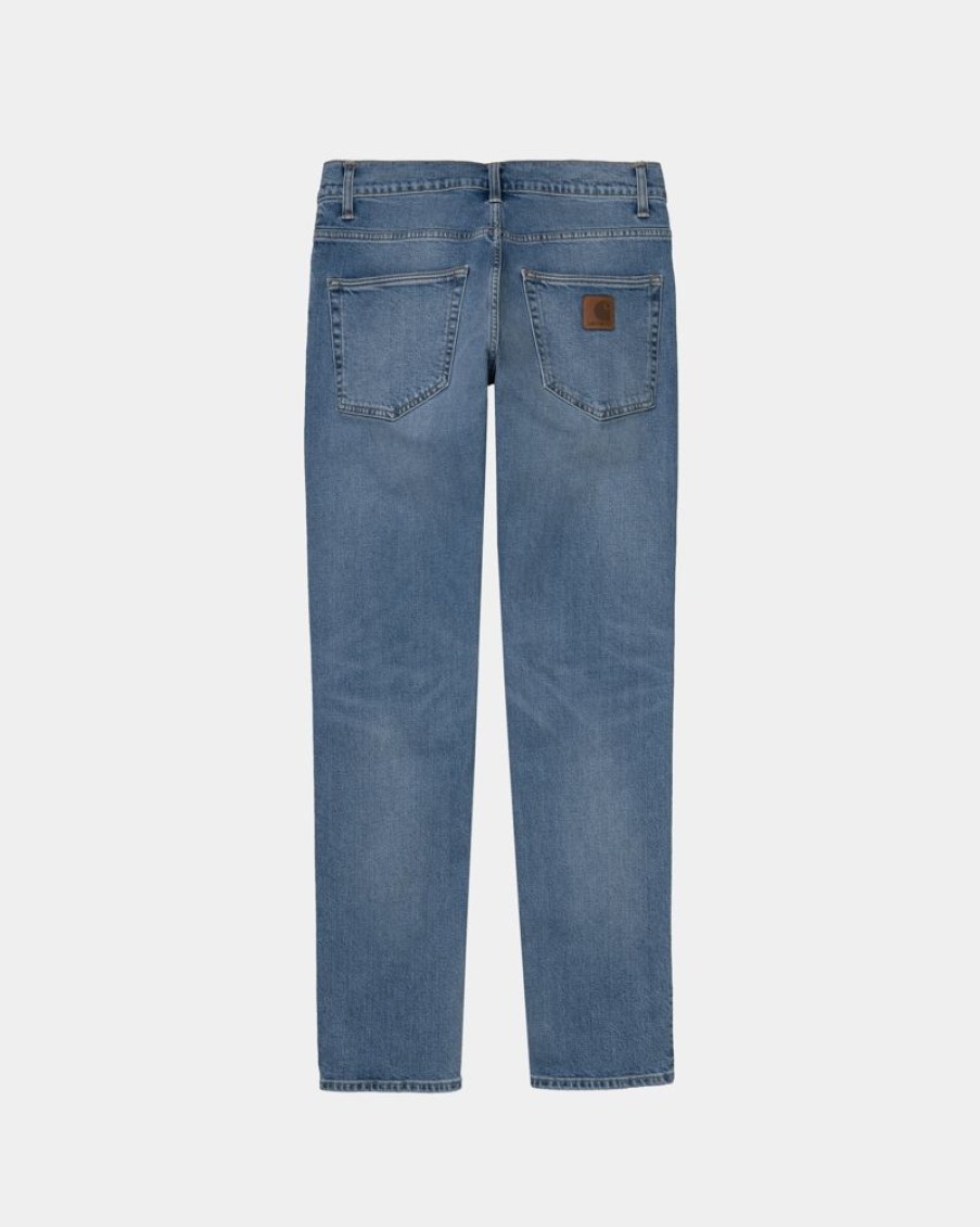 Maend Carhartt WIP | Klondike Pant - Stretch Denim | Bla (Slidt Bleget)