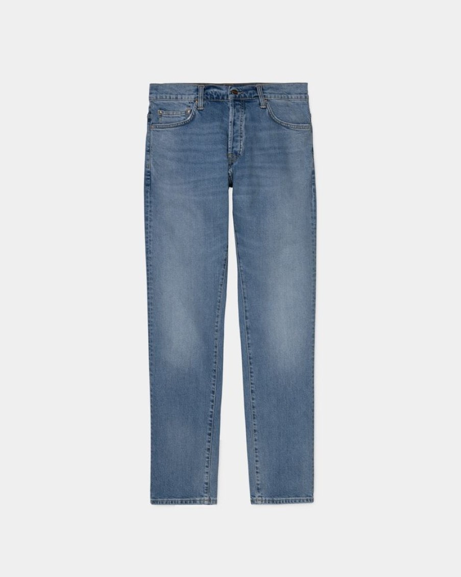 Maend Carhartt WIP | Klondike Pant - Stretch Denim | Bla (Slidt Bleget)