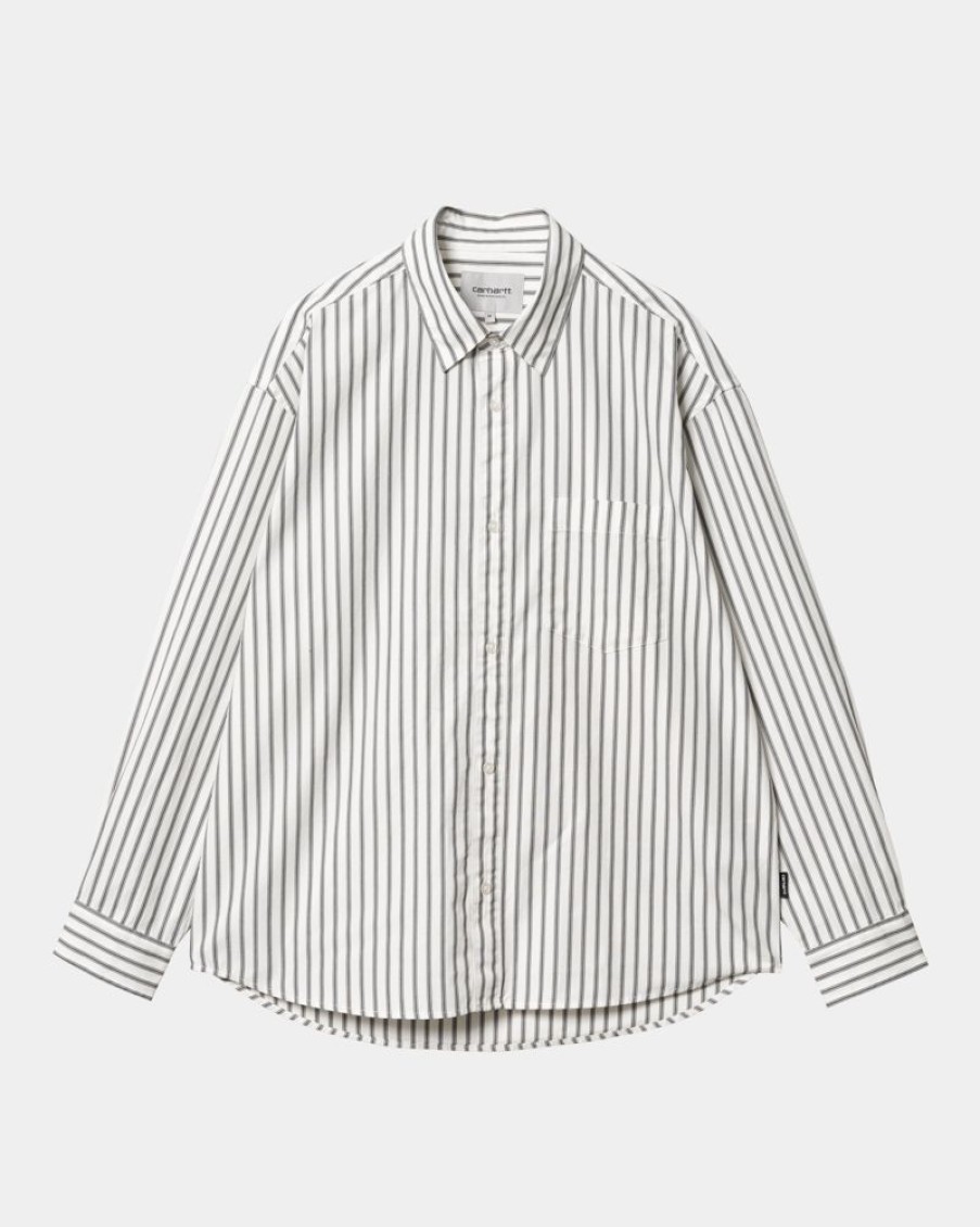 Maend Carhartt WIP | Ligety Stripe Shirt | Voks / Sort