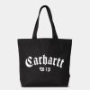 Maend Carhartt WIP | Laerred Grafisk Tote Stor | Sort Onyx Print