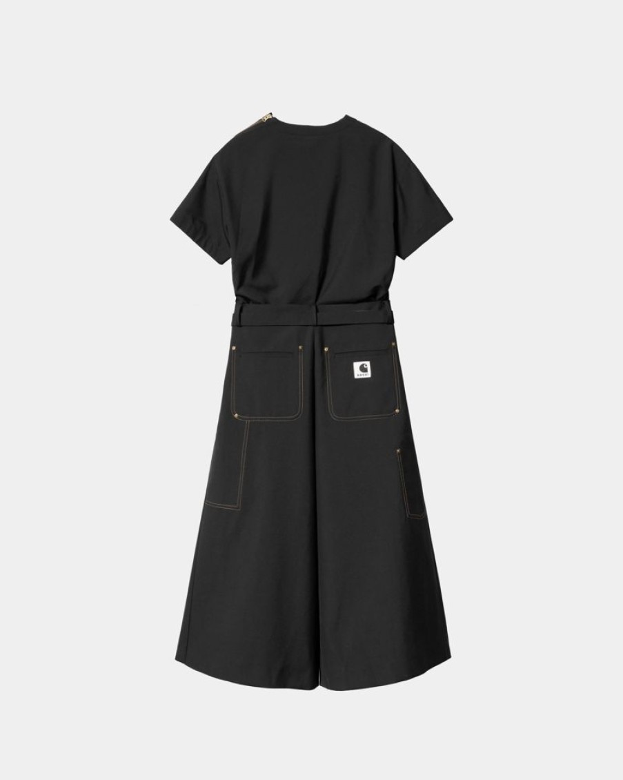 Kvinder Carhartt WIP | Sacai X Carhartt Wip Suiting Bonding Dress | Sort