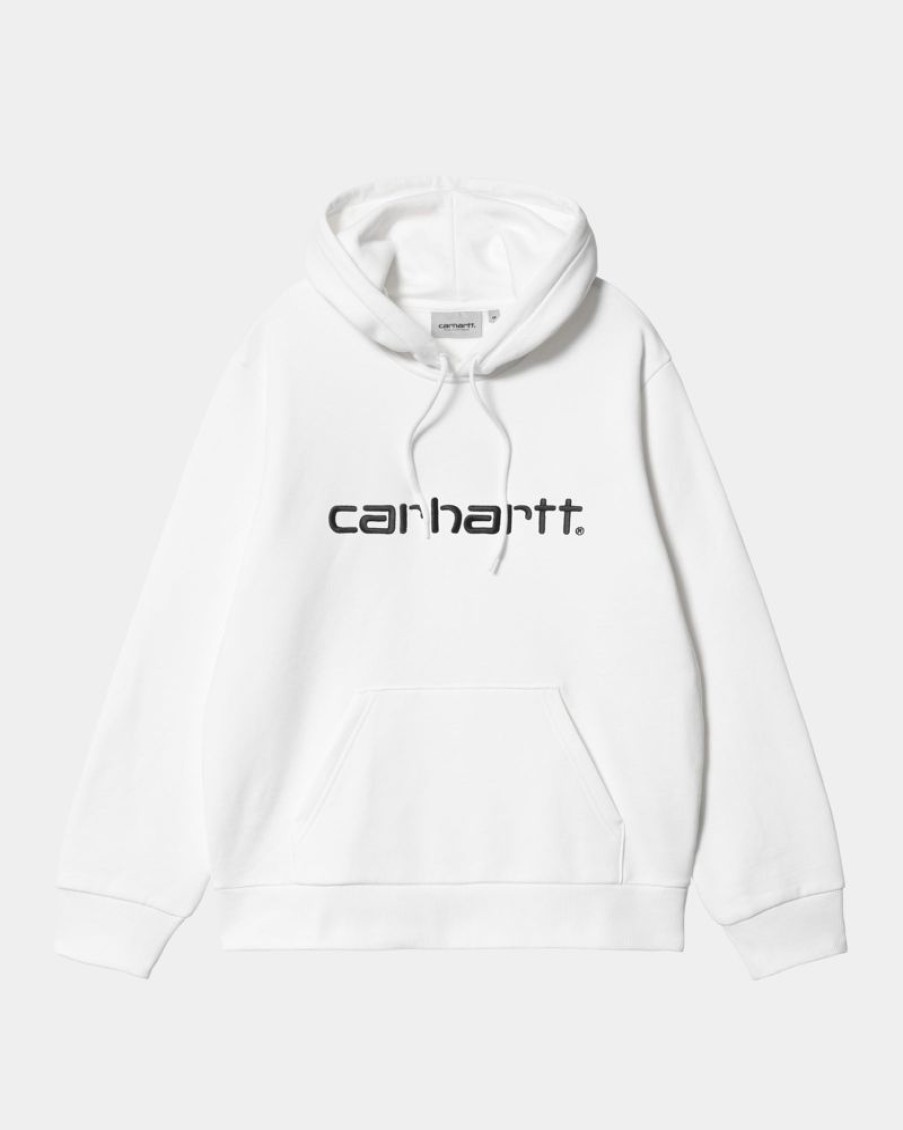 Maend Carhartt WIP | Carhartt Sweatshirt Med Haette | Hvid Sort