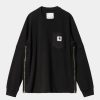 Maend Carhartt WIP | Sacai X Carhartt Wip Langaermet T-Shirt | Sort