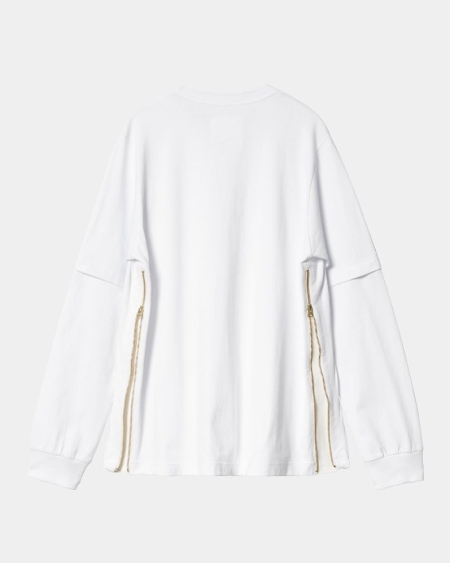 Maend Carhartt WIP | Sacai X Carhartt Wip Langaermet T-Shirt | Hvid