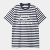 Maend Carhartt WIP | Scotty Stripe Atletisk T-Shirt | Bla / Sonic Solv