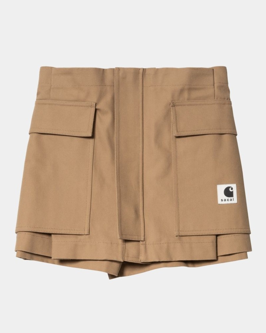 Kvinder Carhartt WIP | Sacai X Carhartt Wip Andeshorts Til Kvinder | Beige