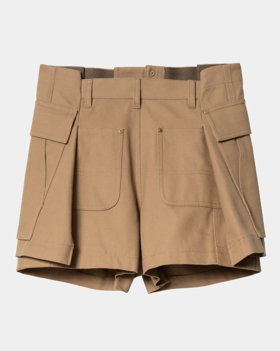 Kvinder Carhartt WIP | Sacai X Carhartt Wip Andeshorts Til Kvinder | Beige