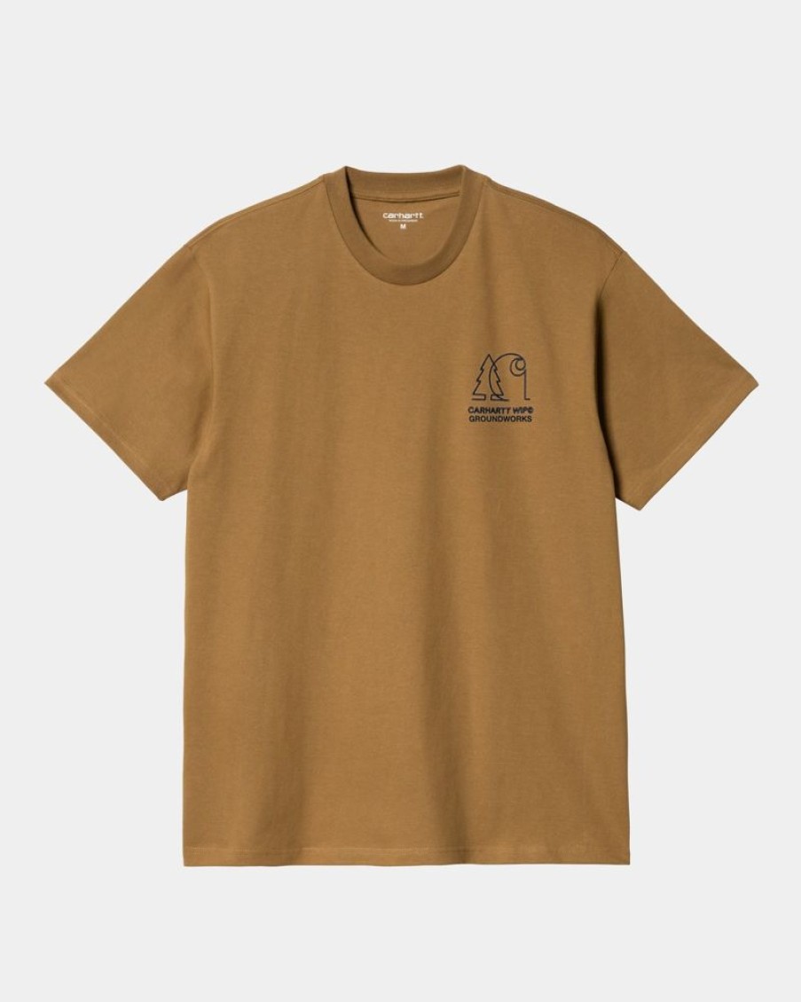 Maend Carhartt WIP | Groundworks T-Shirt | Hamilton Brown