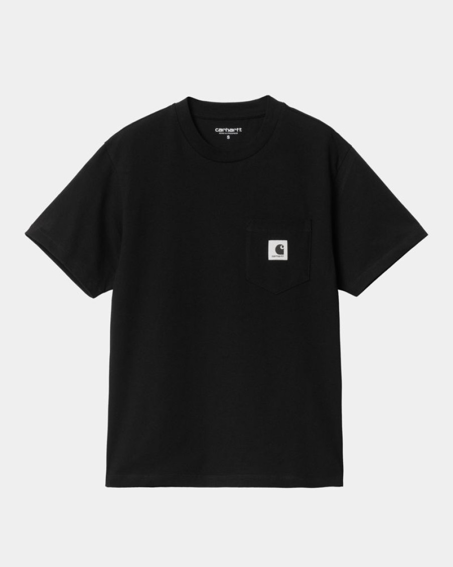 Kvinder Carhartt WIP | T-Shirt Med Lommer Til Kvinder | Sort