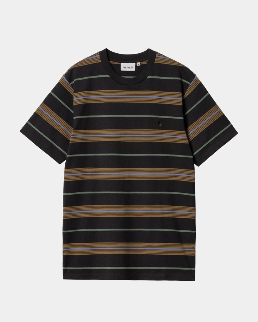 Maend Carhartt WIP | Haynes Stripe T-Shirt | Sort