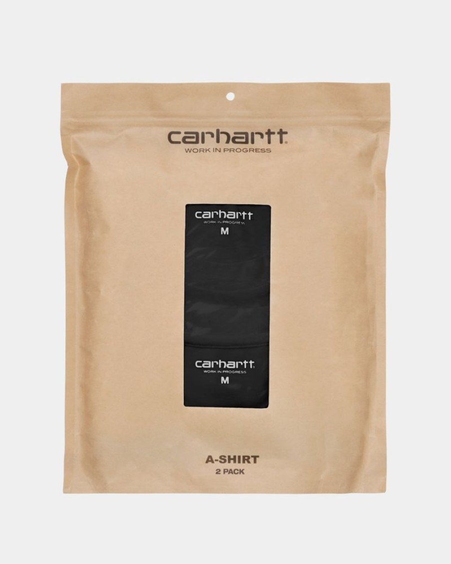 Maend Carhartt WIP | A-Skjorte (2-Pak) | Sort + Sort