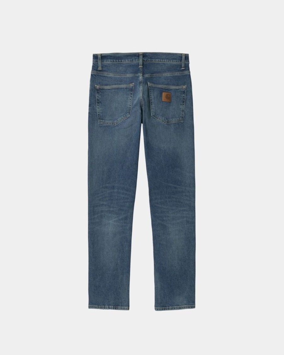 Maend Carhartt WIP | Klondike Pant - Stretch Denim | Bla (Middel Brugt Vask)