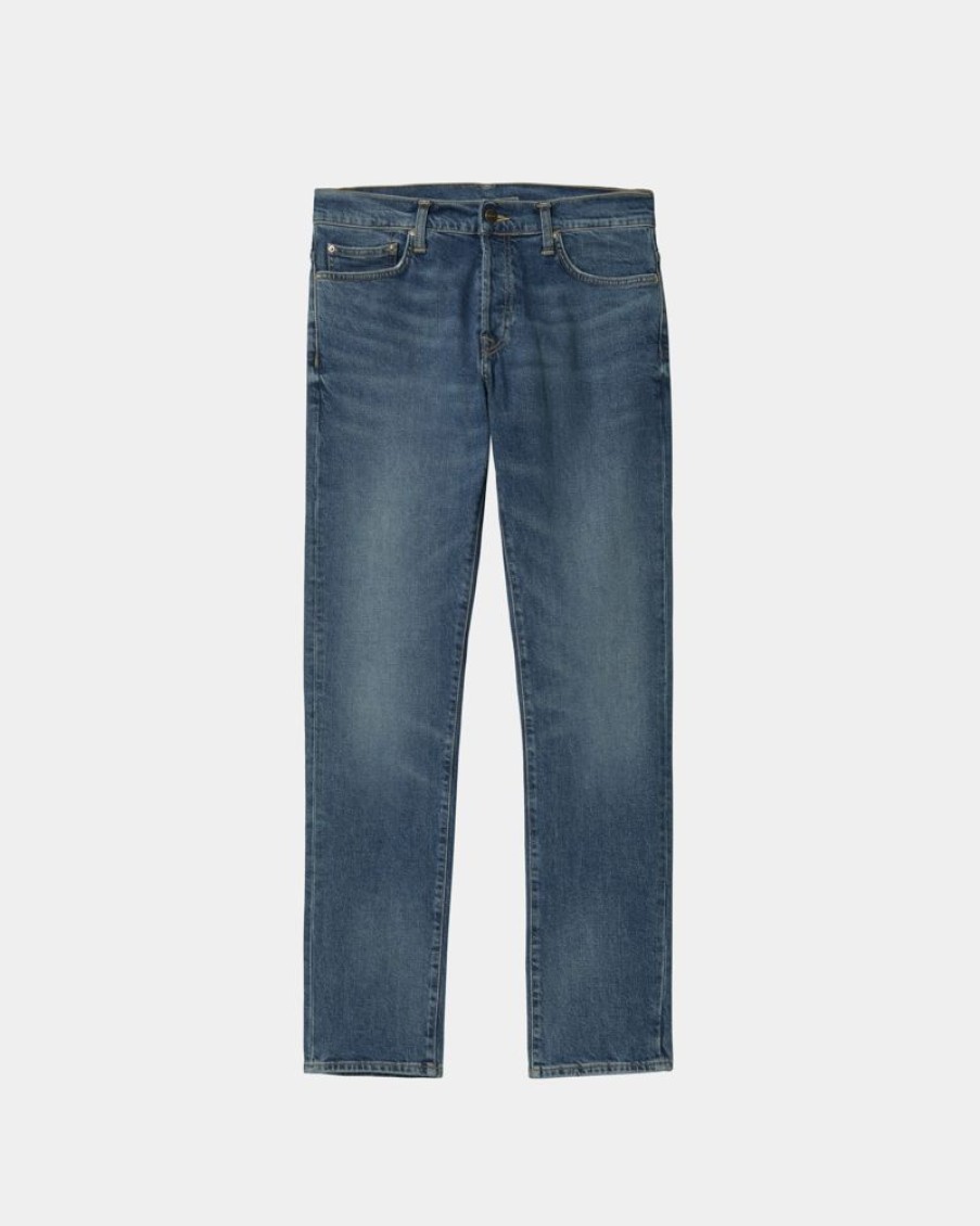 Maend Carhartt WIP | Klondike Pant - Stretch Denim | Bla (Middel Brugt Vask)