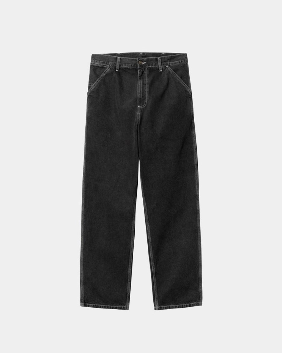 Maend Carhartt WIP | Simple Pant - Denim | Sort (Stenvasket)