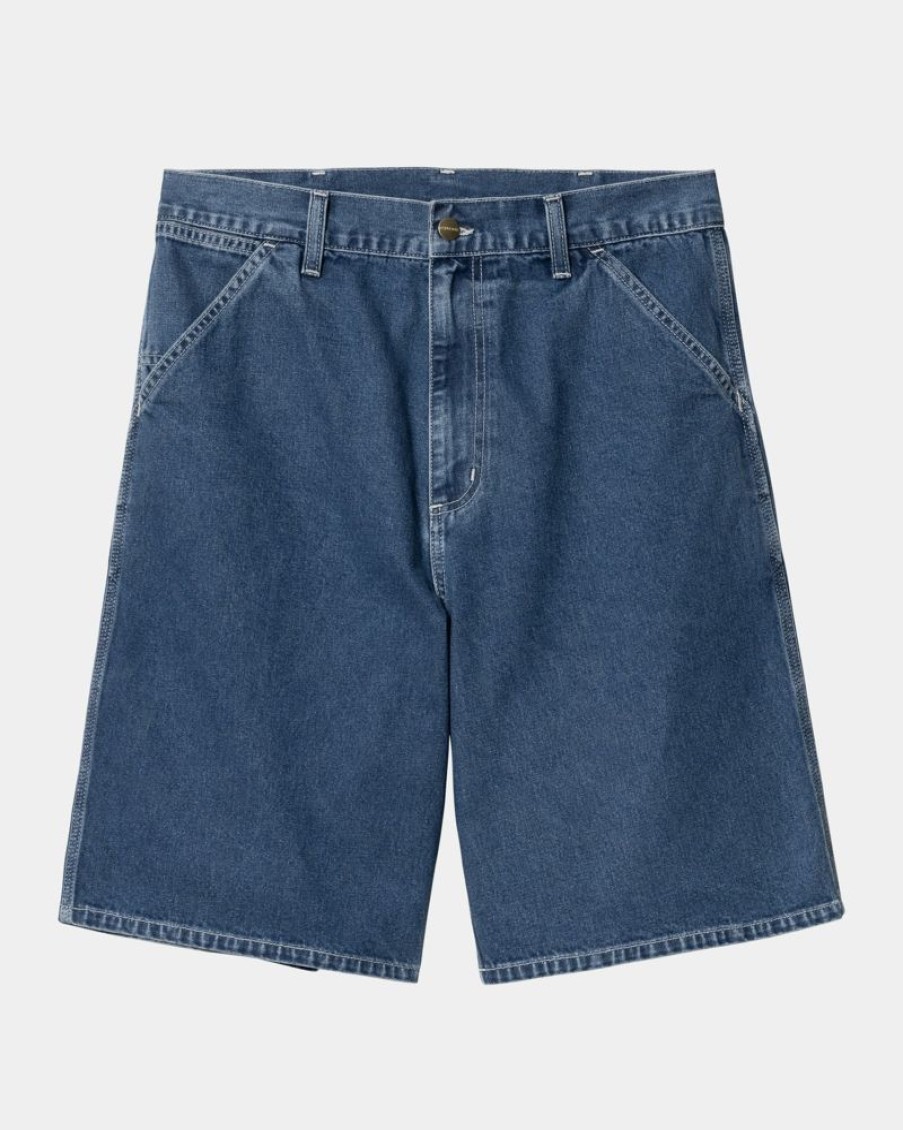 Maend Carhartt WIP | Simple Short - Denim | Bla (Stenvasket)