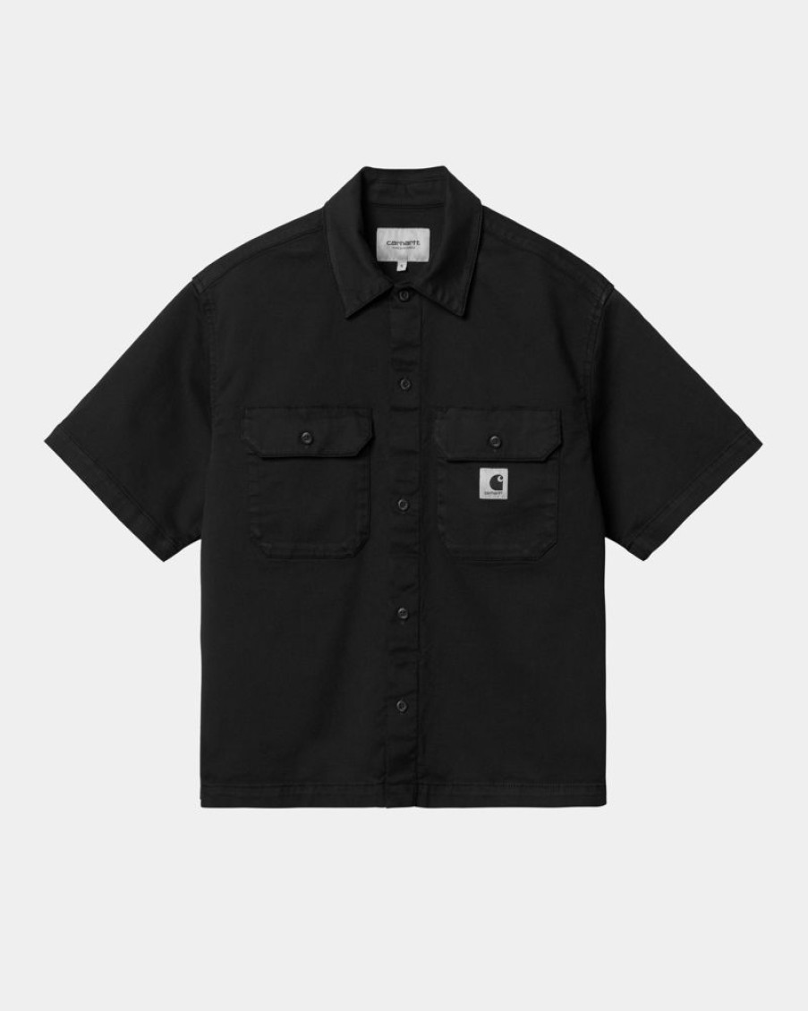 Kvinder Carhartt WIP | Dame Craft Kortaermet Skjorte | Sort