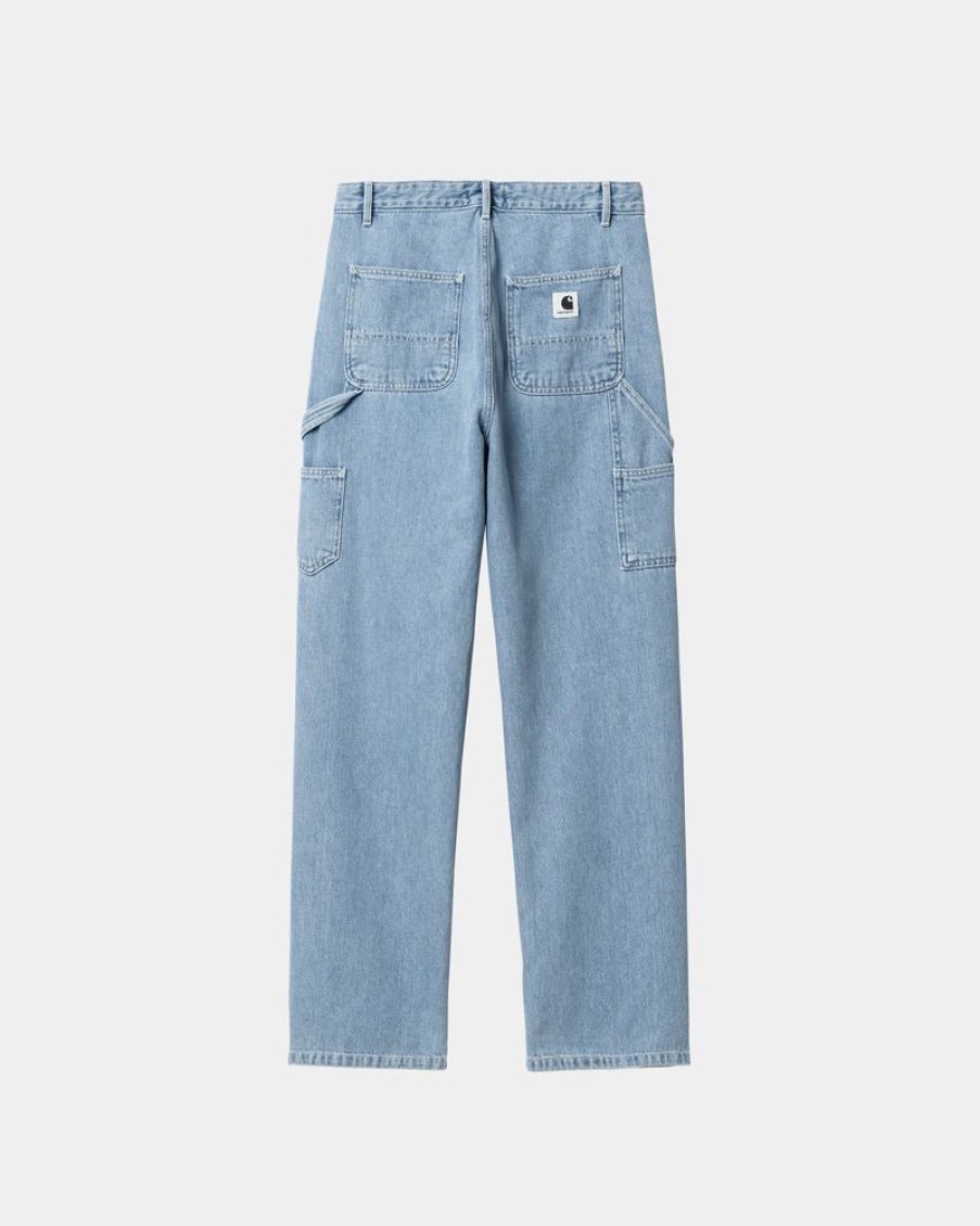 Kvinder Carhartt WIP | Pierce Pant Straight - Denim | Bla (Sten Bleget)