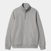 Maend Carhartt WIP | Chase Neck Zip Sweatshirt | Gra Lyng