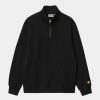 Maend Carhartt WIP | Chase Neck Zip Sweatshirt | Sort