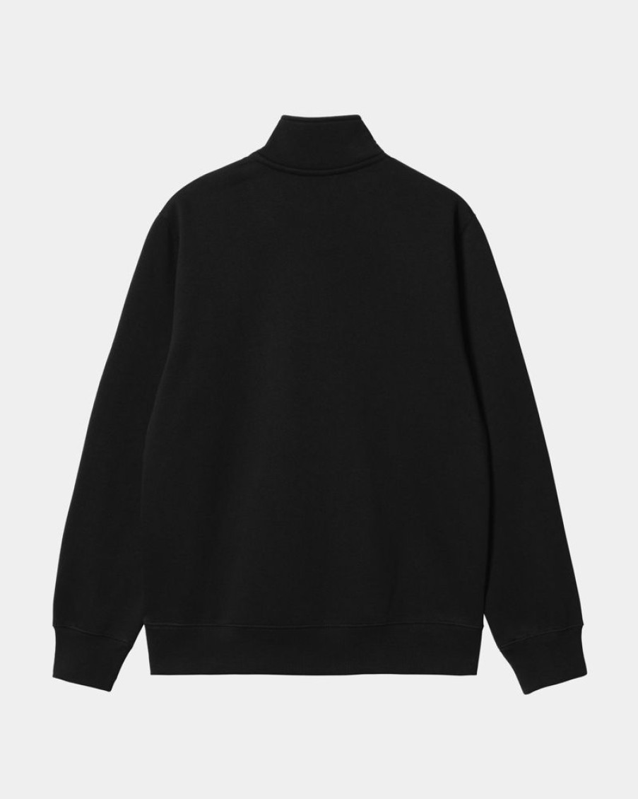 Maend Carhartt WIP | Chase Neck Zip Sweatshirt | Sort