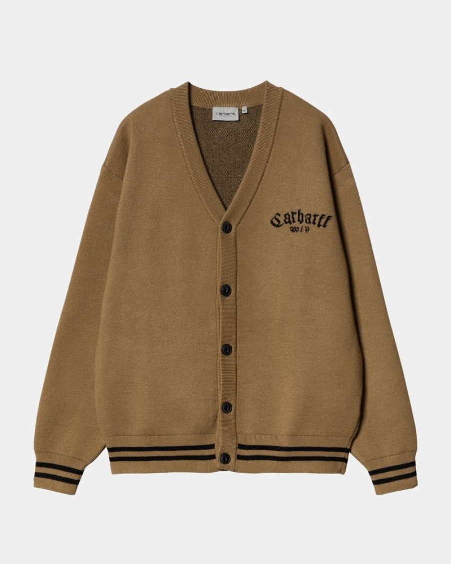 Maend Carhartt WIP | Onyx Cardigan | Hamilton Brun / Sort