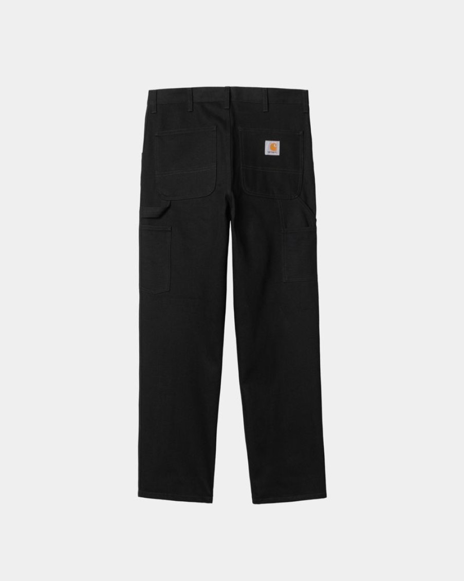 Maend Carhartt WIP | Single Knee Bukser - Denim | Sort (Stiv)