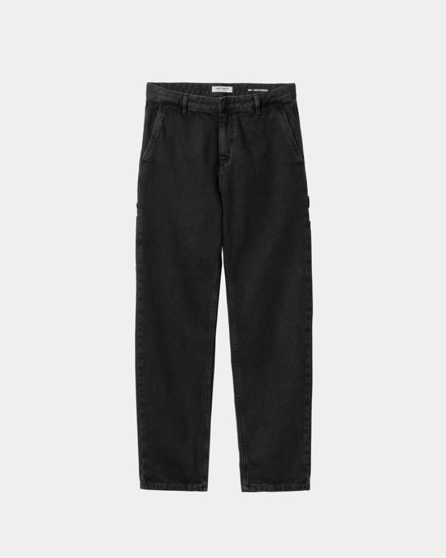 Kvinder Carhartt WIP | Pierce Pant - Denim | Sort (Stenvasket)