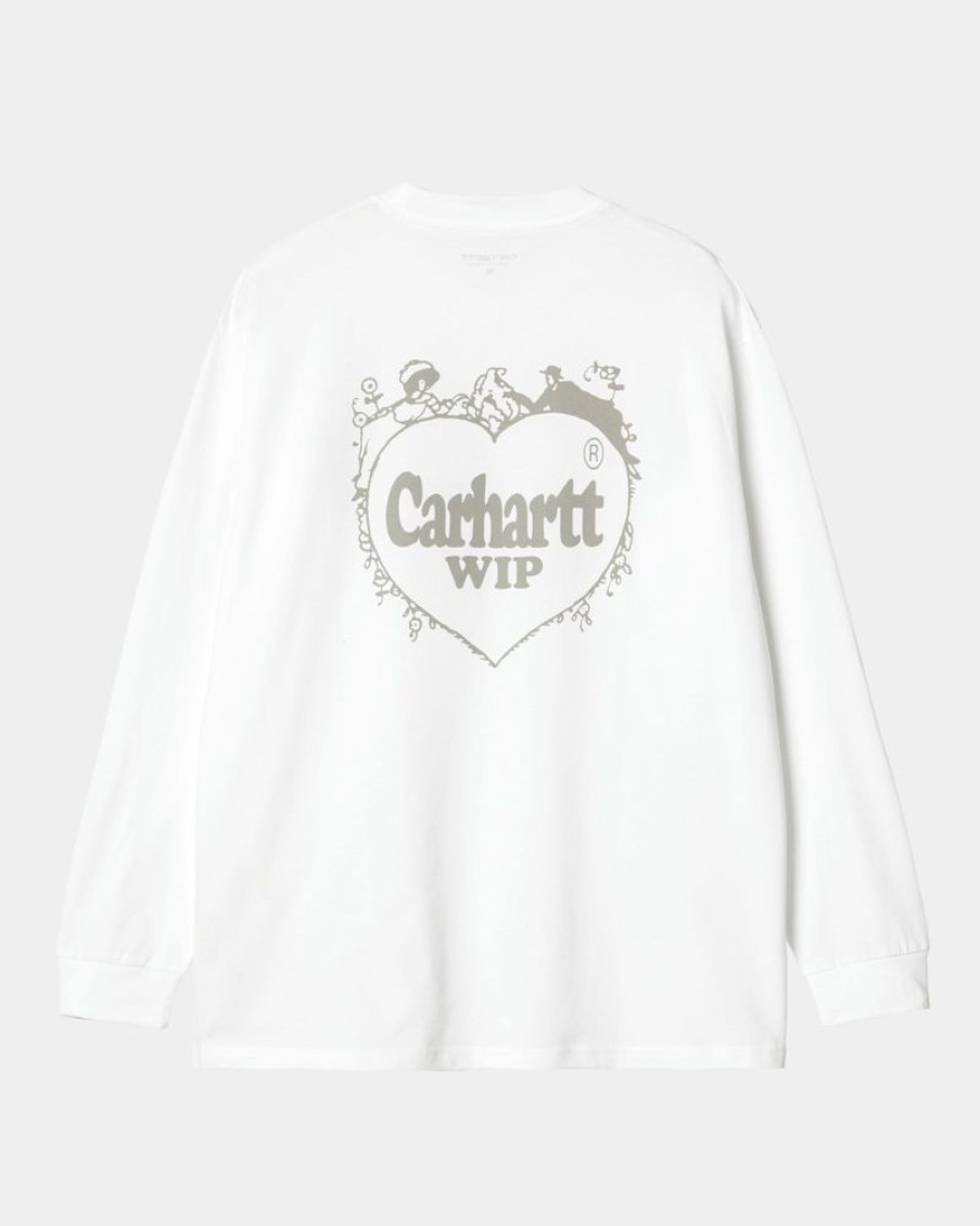 Maend Carhartt WIP | Spree Langaermet T-Shirt | Hvid