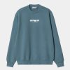 Maend Carhartt WIP | Ink Bleed Sweatshirt | Vancouver Bla/Hvid (Stenvasket)