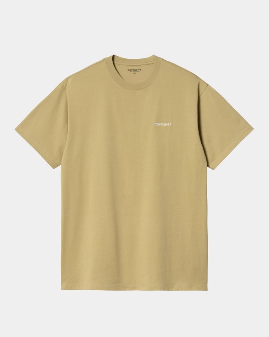 Maend Carhartt WIP | Script Broderi T-Shirt | Agat