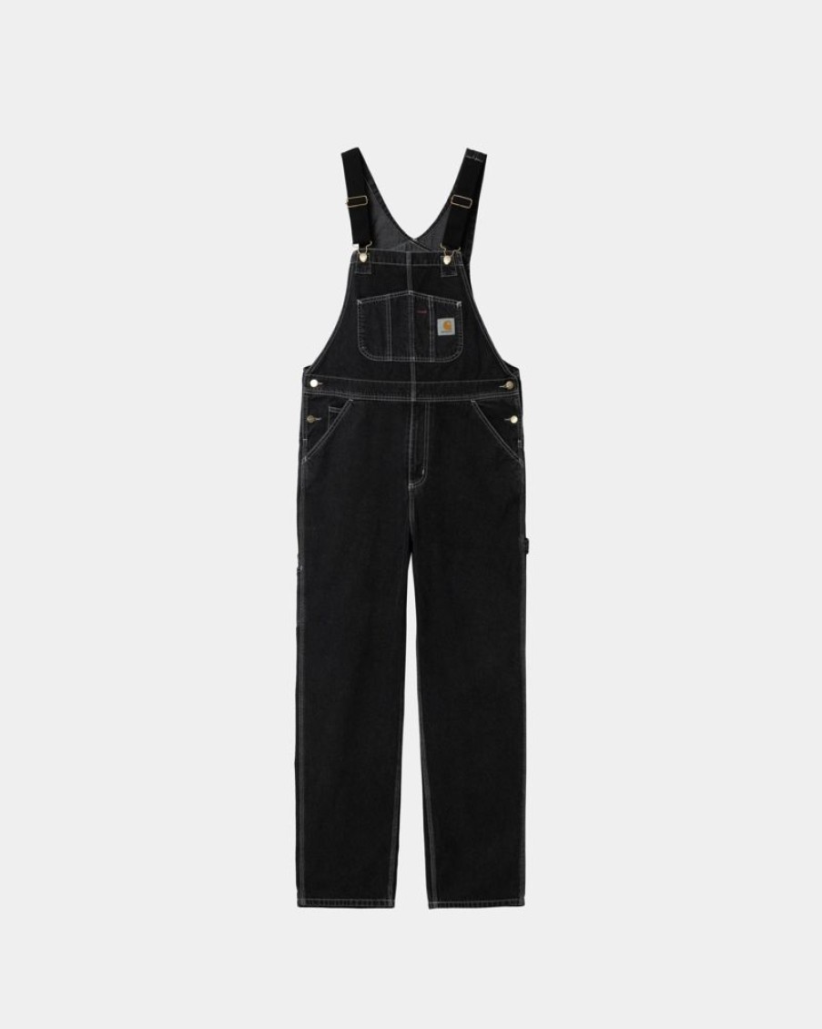 Maend Carhartt WIP | Bib Overall - Denim | Sort (Stenvasket)