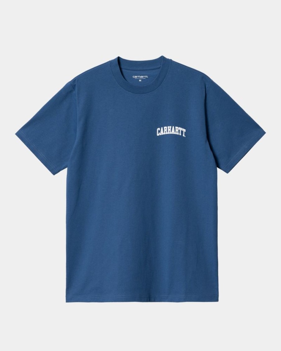 Maend Carhartt WIP | University Script T-Shirt | Aeldre / Hvid