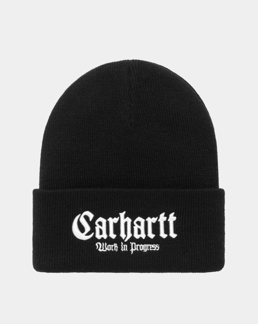 Tilbehor Carhartt WIP | Onyx Beanie | Sort Hvid