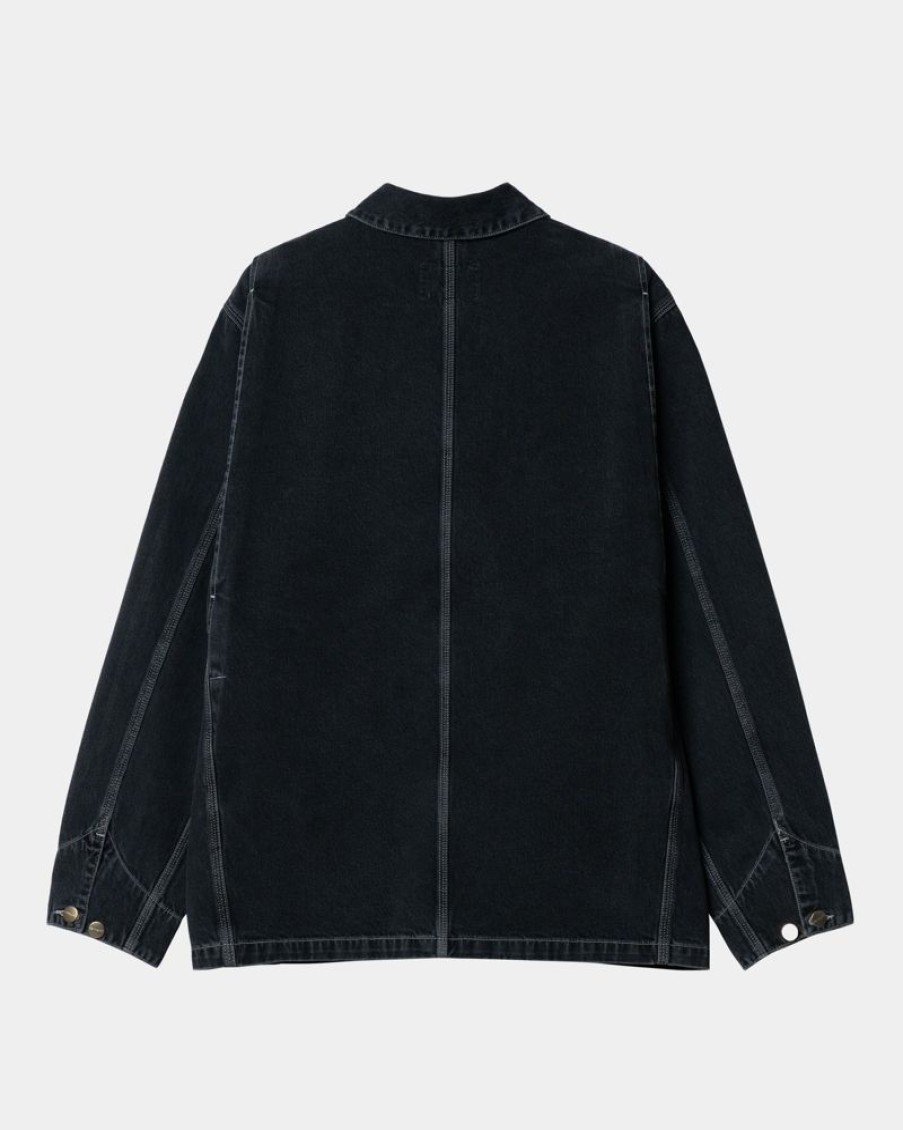 Maend Carhartt WIP | Og Chore Coat (Forar) | Sort (Heavy Stone Vask)