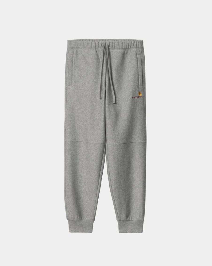 Maend Carhartt WIP | American Script Joggingbukser | Gra Lyng