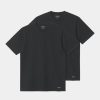 Maend Carhartt WIP | Standard T-Shirt Med Rund Hals (2 Pack) | Sort + Sort