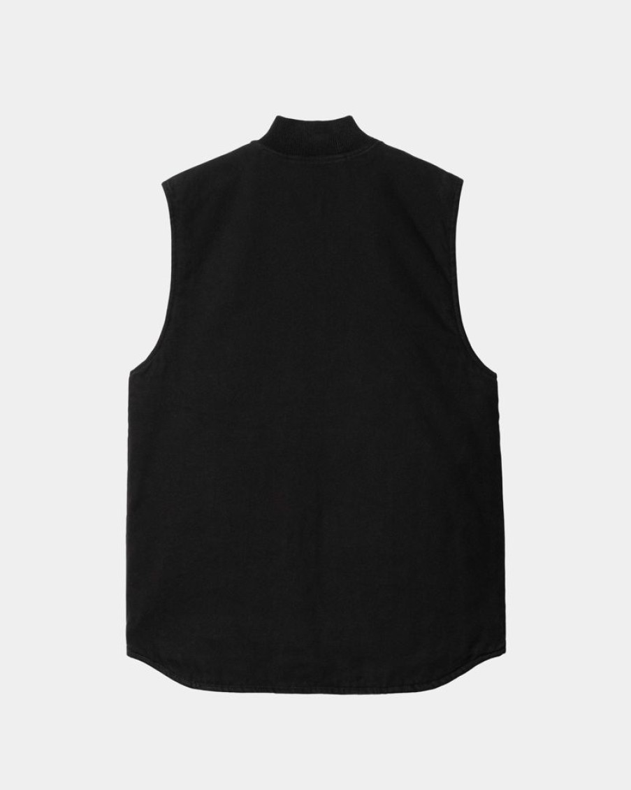 Maend Carhartt WIP | Vest (Vinter) | Sort (Heavy Stone Vask)