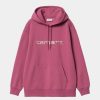 Kvinder Carhartt WIP | Carhartt Sweatshirt Med Haette Til Kvinder | Magenta / Tonic