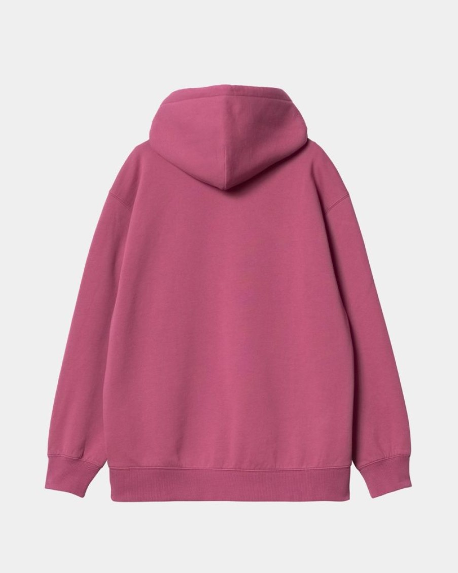 Kvinder Carhartt WIP | Carhartt Sweatshirt Med Haette Til Kvinder | Magenta / Tonic