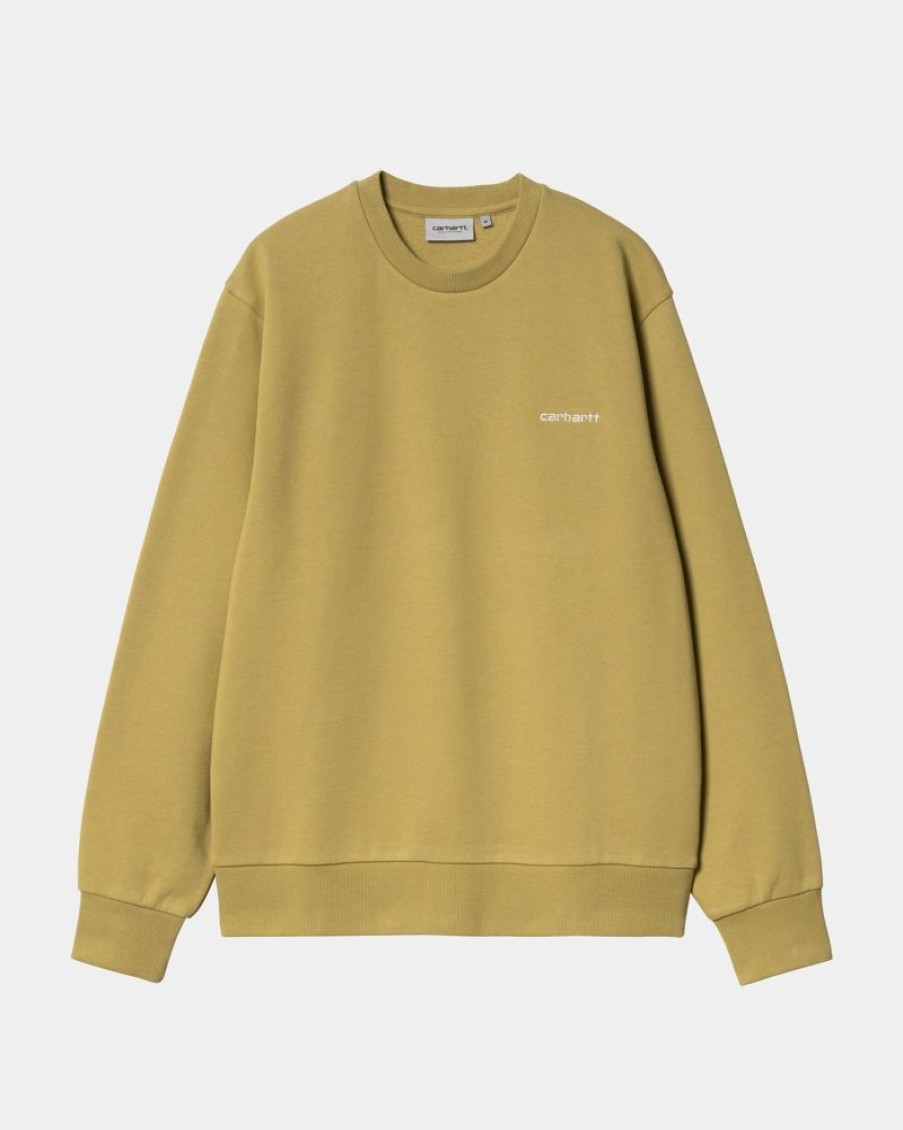 Maend Carhartt WIP | Script Broderi Sweatshirt | Agat