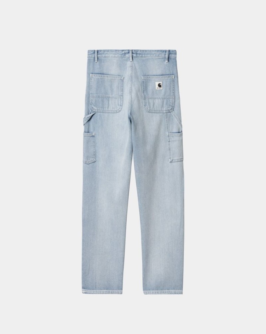 Kvinder Carhartt WIP | Pierce Pant - Denim | Bla (Lysesten Vasket)