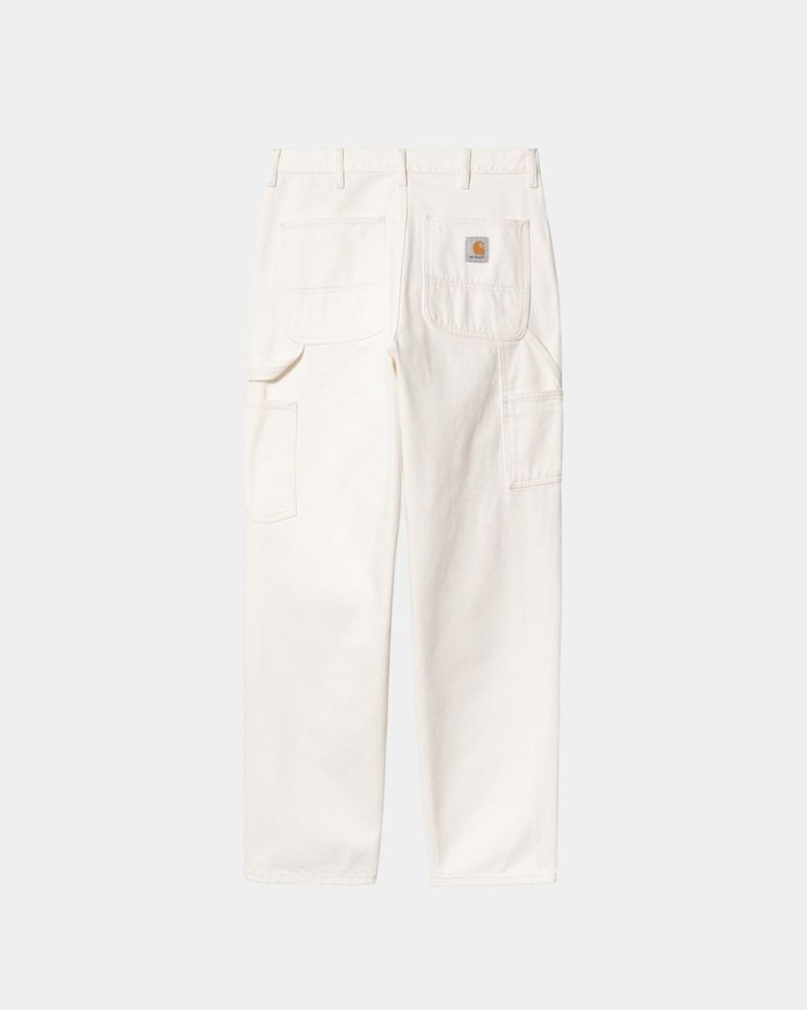 Maend Carhartt WIP | Single Knee Pant - Denim | Hvid (Skyllet)