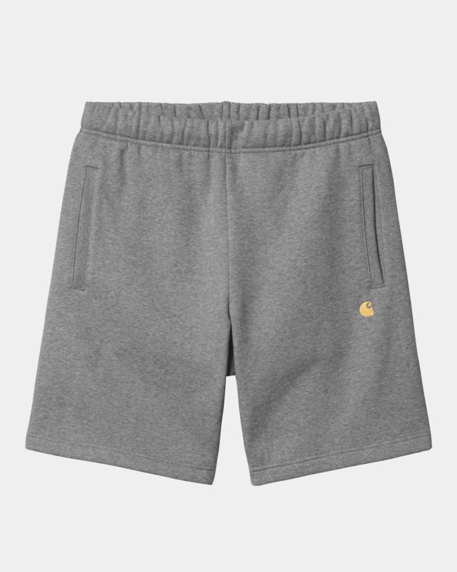 Maend Carhartt WIP | Chase Sweat Short | Morkegra Heather