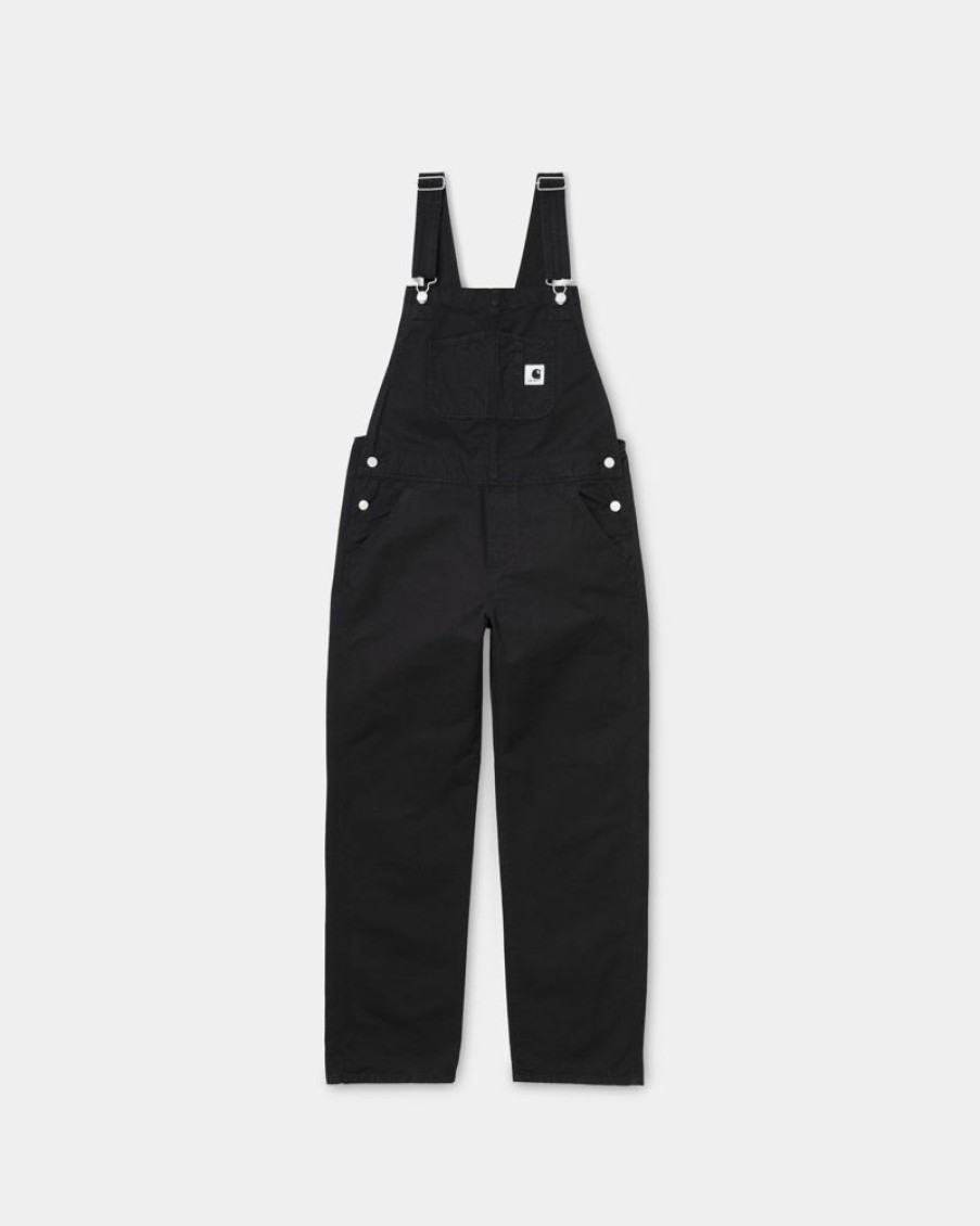 Kvinder Carhartt WIP | Damesmaek Overall Lige - Boremaskine | Sort