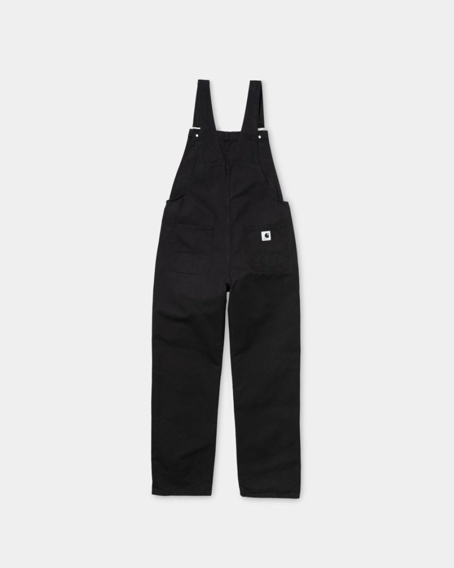 Kvinder Carhartt WIP | Damesmaek Overall Lige - Boremaskine | Sort